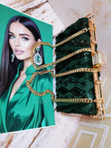 کیف زنانه مجلسی دست دوز جنس پارچه تور فول کار شده