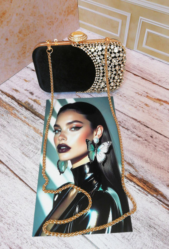 کیف زنانه مجلسی دستدوز جنس پارچه مخمل