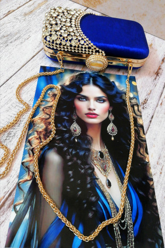 کیف زنانه مجلسی دستدوز جنس پارچه مخمل