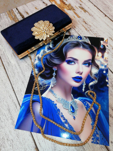 کیف زنانه مجلسی دستدوز و دست ساز جنس پارچه مخمل