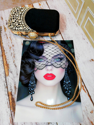 کیف زنانه مجلسی دستدوز جنس پارچه مخمل