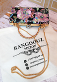 کیف زنانه مجلسی دست دوز و دست ساز جنس پارچه تور گلدوزی و جواهر دوزی شده