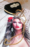 کیف مجلسی و کلاچ زنانه دست دوز_ مدل شاه دخت_ پارچه دیسکو یا مخمل