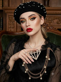 کیف مجلسی و کلاچ زنانه دست دوز_ مدل الماس نشان مشکی_ مخمل مشکی اعلا