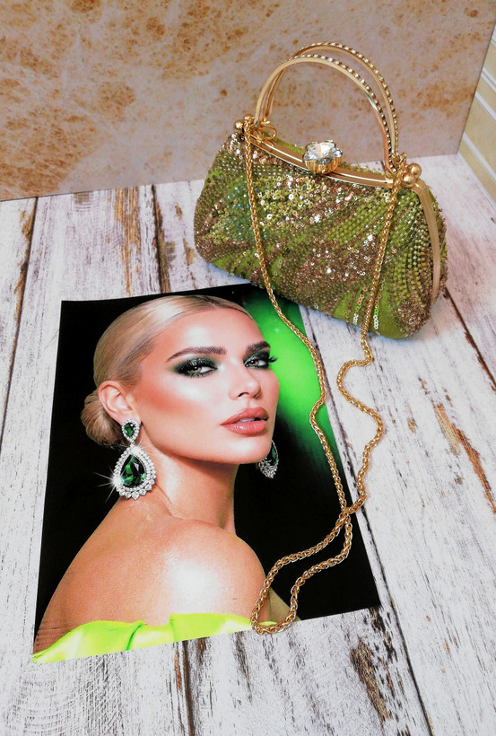کیف مجلسی و کلاچ زنانه دست دوز_ مدل ماه دخت بهار_ تور جواهر دوزی